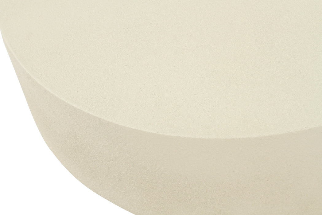 Terra Outdoor Coffee Table - White Onyx - White 37cm