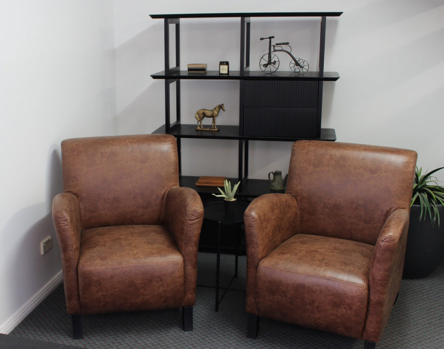 Theodore Chair Tan Faux Leather