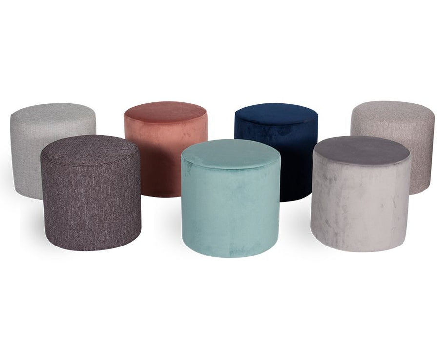 Tito Ottoman - Charcoal Fabric