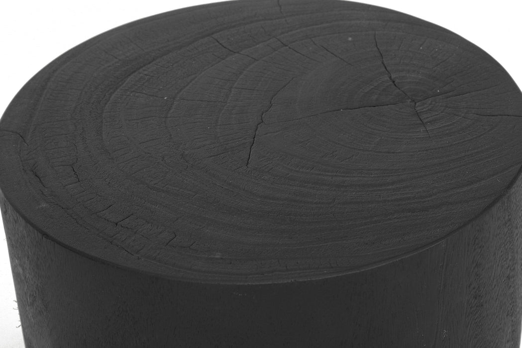 Tottori Stump Side Table - Black 35cm