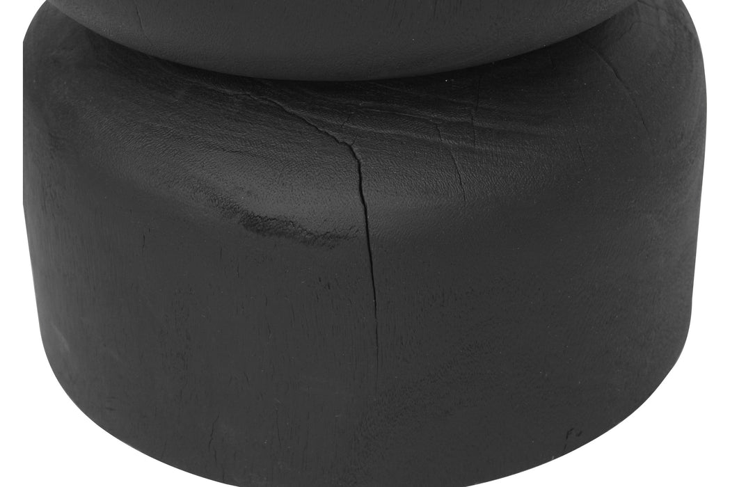 Tottori Stump Side Table - Black 35cm