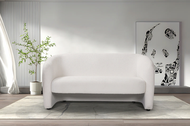 Tremayne 2 Seater Sofa White Boucle