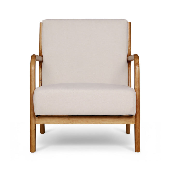 Artiss 2X Armchair Faux Fabric Beige