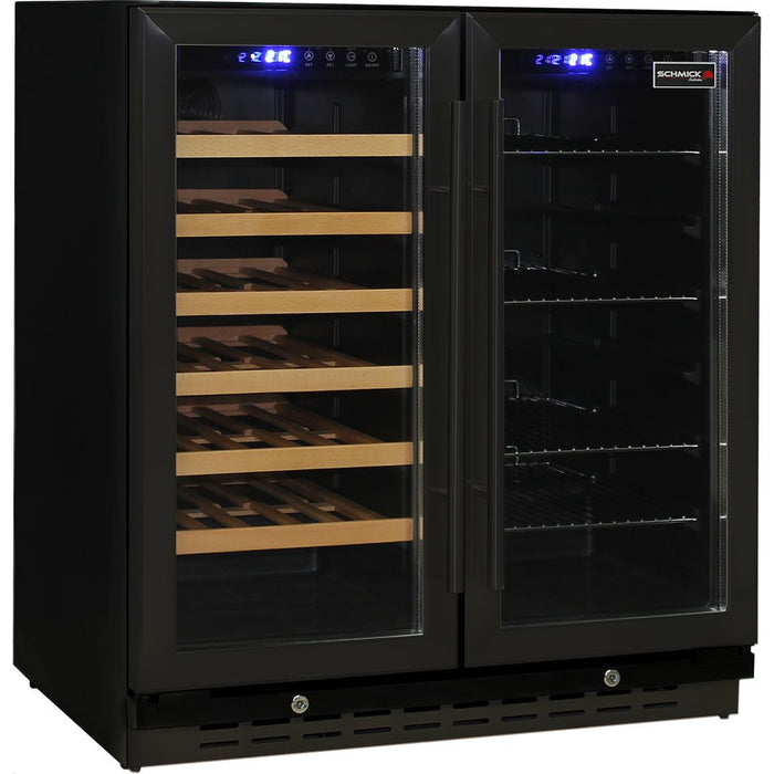 Schmick Under Bench Beer And Wine Dual Zone Bar Fridge (Model: JC165B)