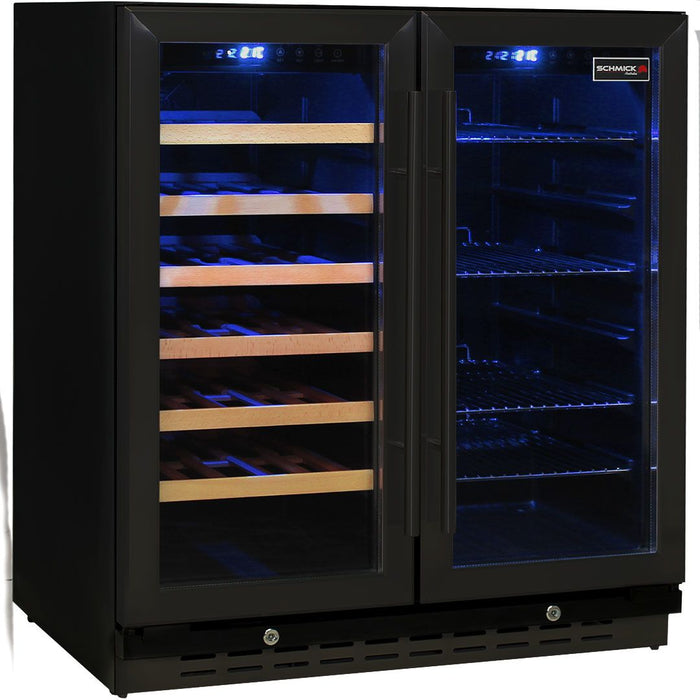 Schmick Under Bench Beer And Wine Dual Zone Bar Fridge (Model: JC165B)