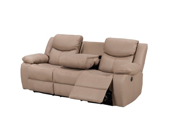 Urban 3 Seater Motion Recliner Brown Technology Fabric