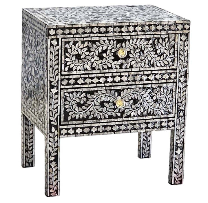 Mother Of Pearl Noir Bedside Table