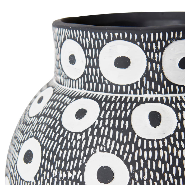 Ashton Pot - White/Black, 27cm (H)