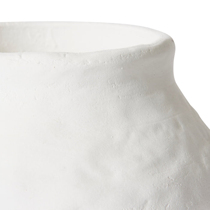 Reagan Squat Pot - White, 12cm (H)