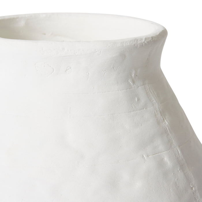 Reagan Squat Pot - White, 25cm (H)