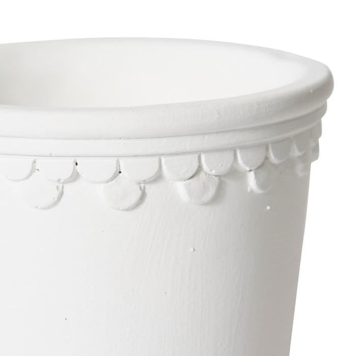 Sophia Pot w Saucer - White, 11cm (H)