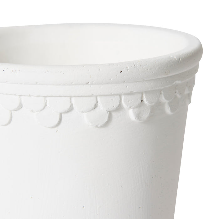 Sophia Pot w Saucer - White, 12cm (H)