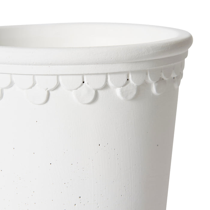 Sophia Pot w Saucer - White, 14cm (H)