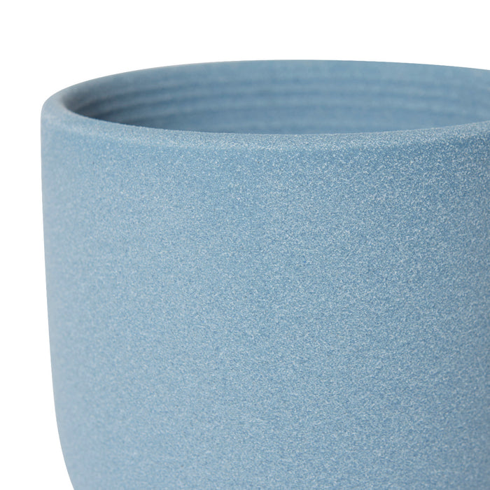 Allegra Pot w Saucer - Blue, 12cm (H)