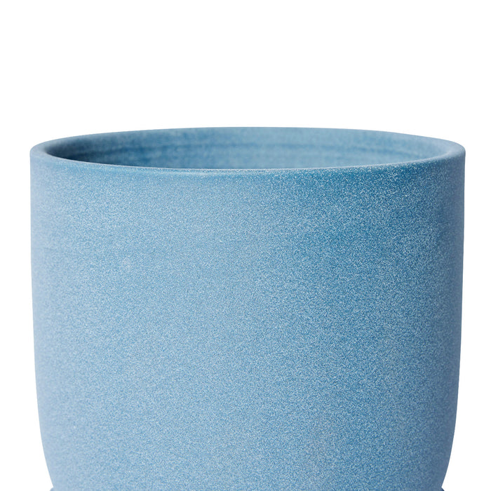 Allegra Pot w Saucer - Blue, 15cm (H)
