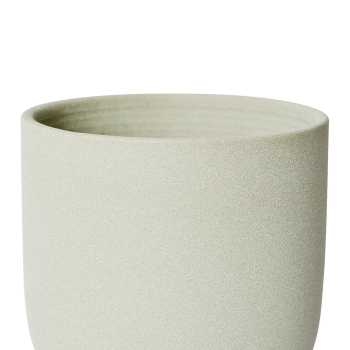 Allegra Pot w Saucer - Green, 15cm (H)