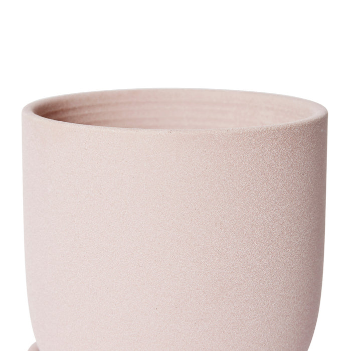 Allegra Pot w Saucer - Pink, 15cm (H)
