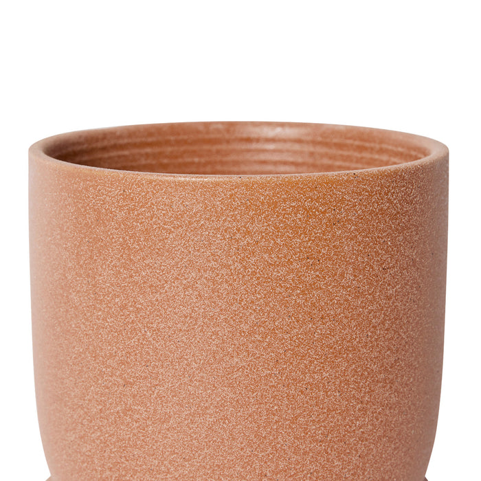 Allegra Pot w Saucer - Terracotta, 15cm (H)