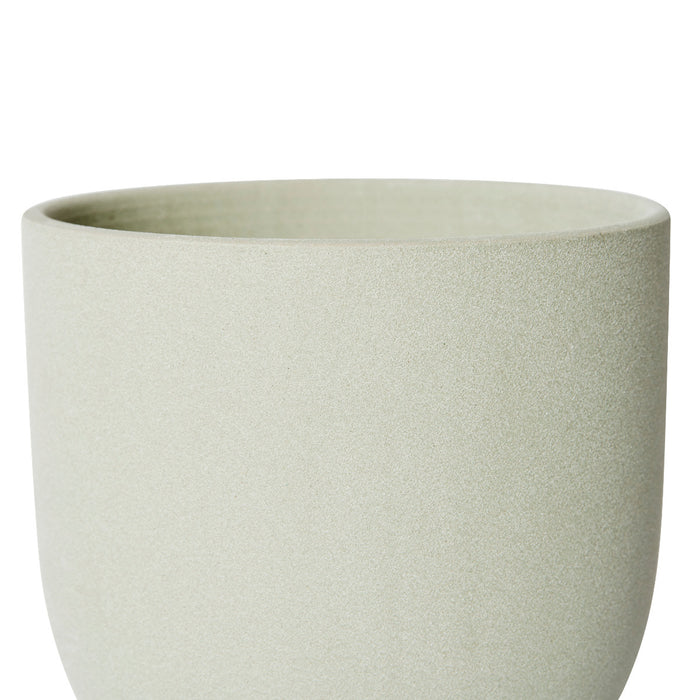 Allegra Pot w Saucer - Green, 18cm (H)