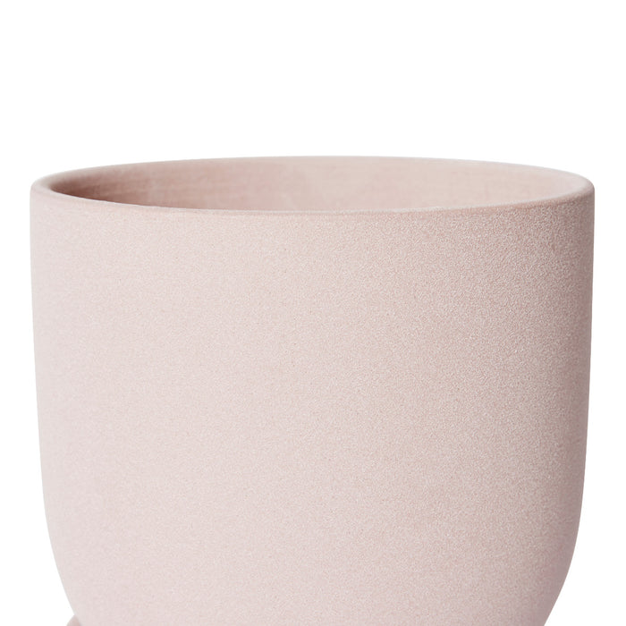 Allegra Pot w Saucer - Pink, 18cm (H)