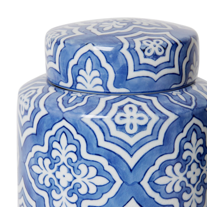 Munni Jar - Blue/Cream, 36cm (H)