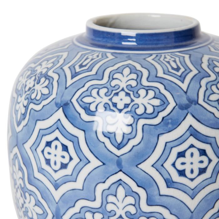 Munni Vase - Blue/Cream, 23cm (H)