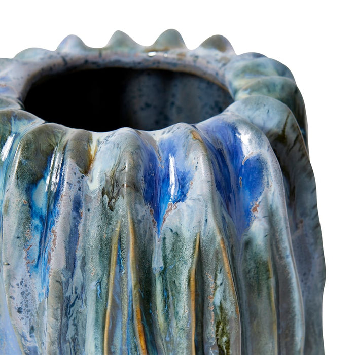 Alberto Vase - Blue, 17cm (H)