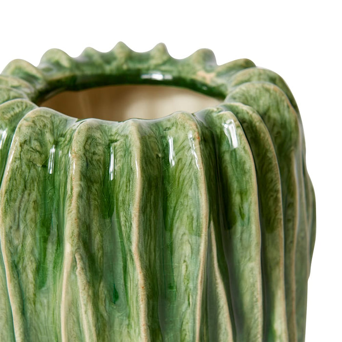 Alberto Vase - Green, 17cm (H)