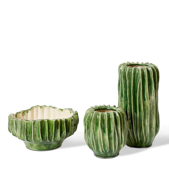 Alberto Vase - Green, 17cm (H)
