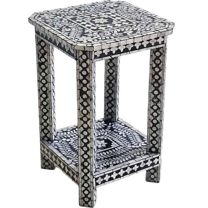 Mother Of Pearl Noir Opulence Side Table