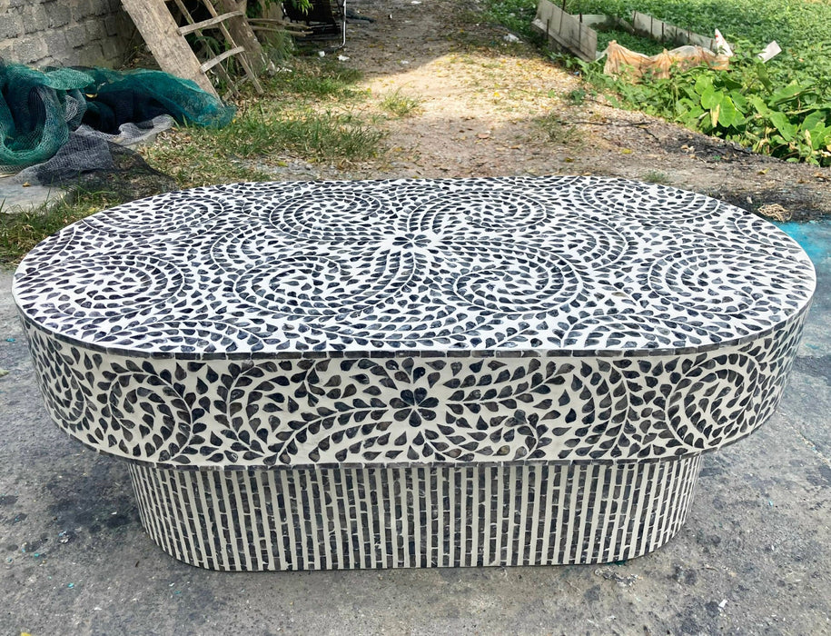 Floral Mother Of Pearl Coffee Table