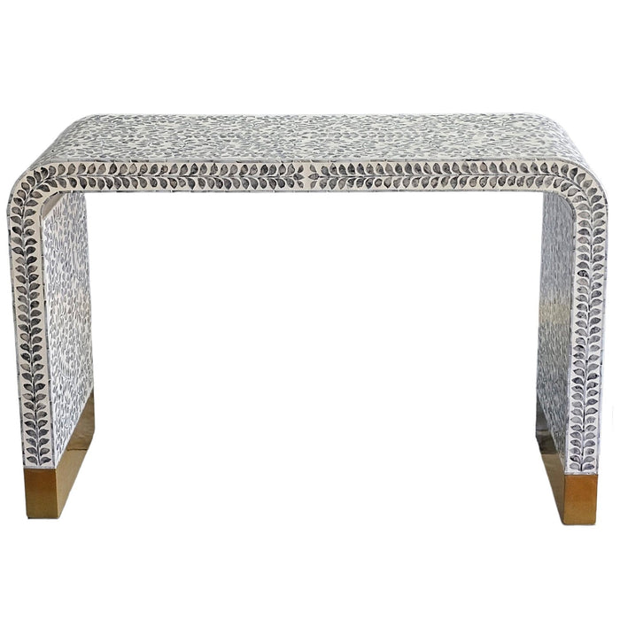 Mother Of Pearl Monochrome Elegance Console Table