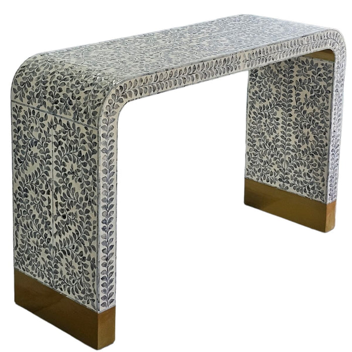 Mother Of Pearl Monochrome Elegance Console Table