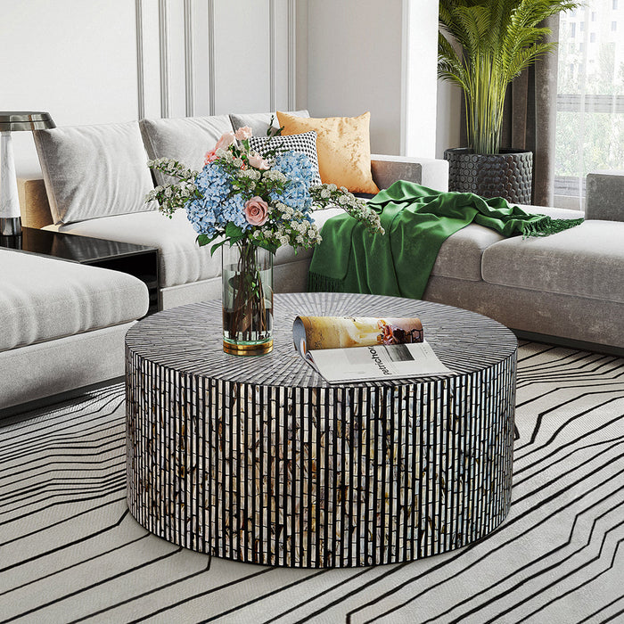 Cordelia Round Mother Of Pearl Coffee Table