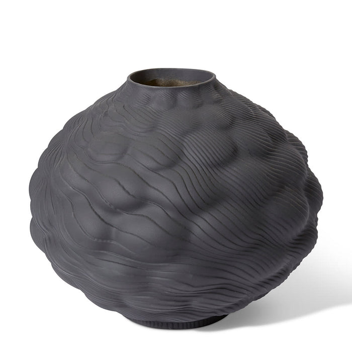 Mandisa Round Vessel - Black, 30cm (H)