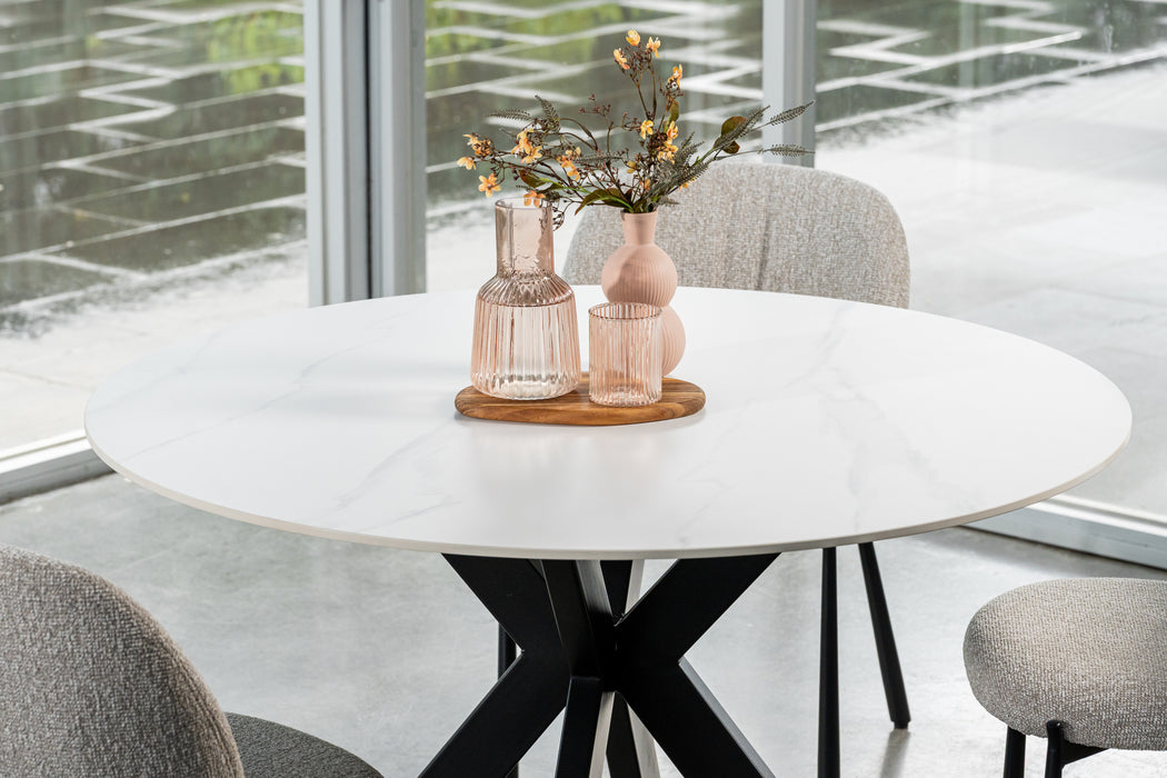 Vanessa Round Dining Table Snow White