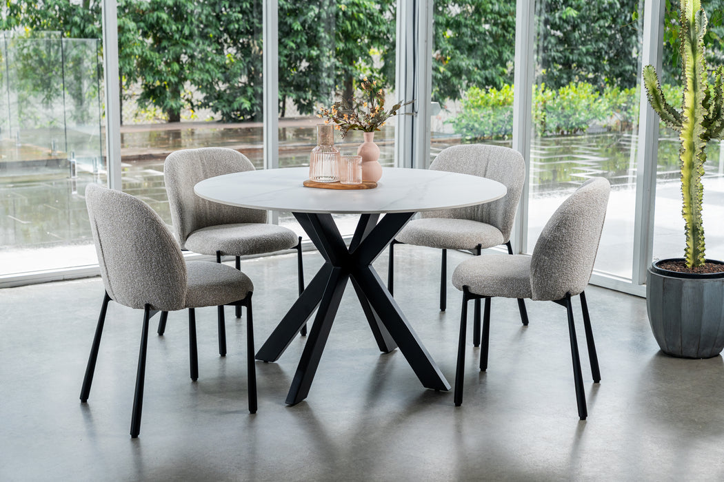 Vanessa Round Dining Table Snow White