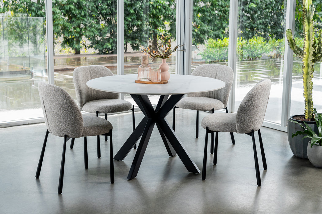 Vanessa Round Dining Table Snow White