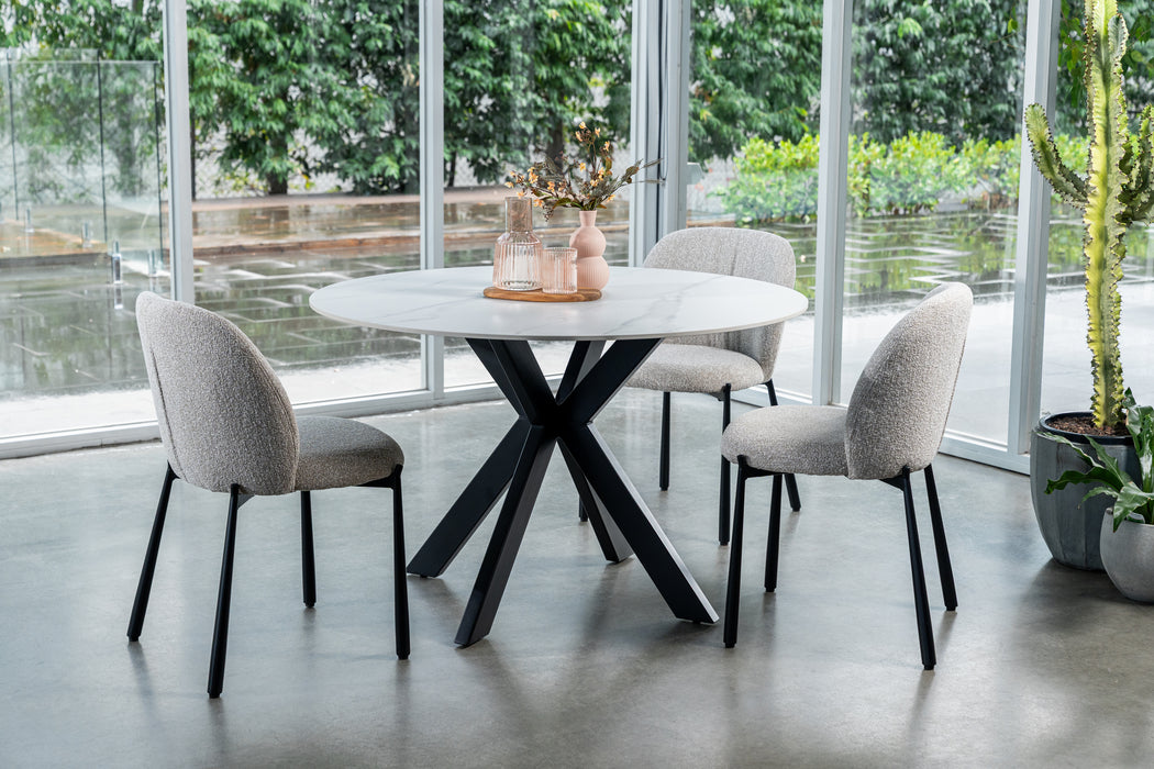 Vanessa Round Dining Table Snow White