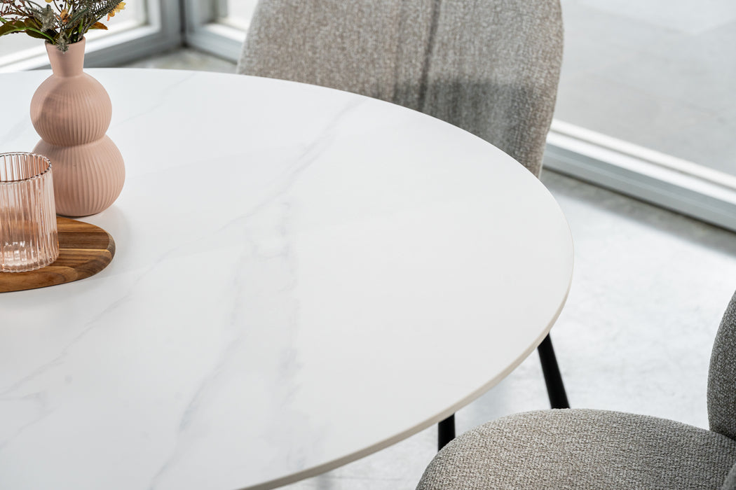 Vanessa Round Dining Table Snow White