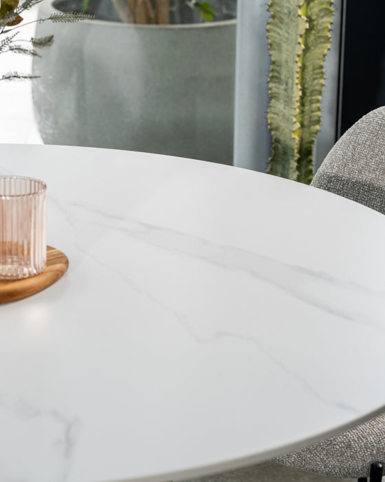 Vanessa Round Dining Table Snow White