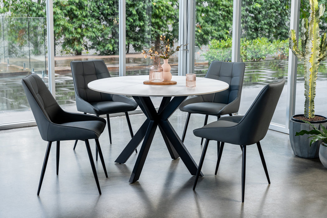 Vanessa Round Dining Table Snow White