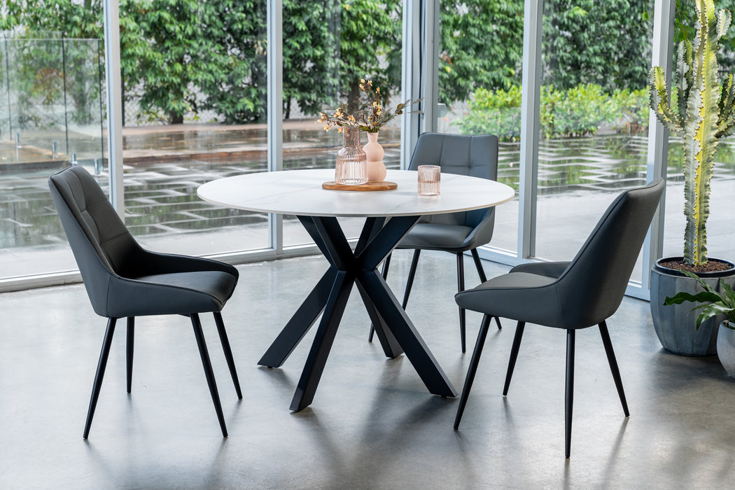 Vanessa Round Dining Table Snow White