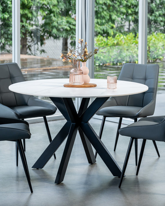 Vanessa Round Dining Table Snow White