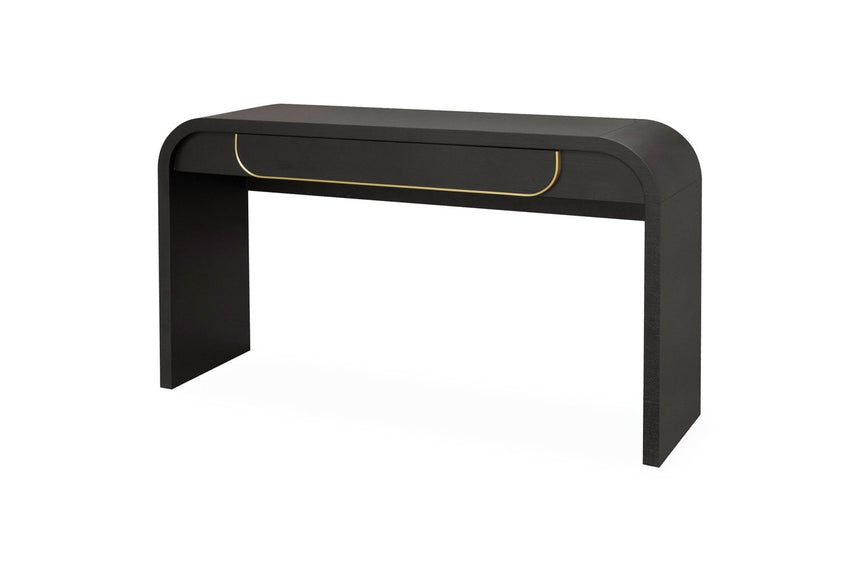 Calibre Furniture Harley 1.4m Console Table - Textured Espresso Black