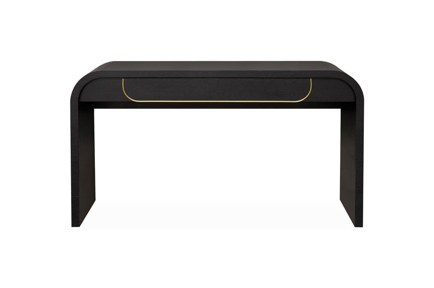 Calibre Furniture Harley 1.4m Console Table - Textured Espresso Black