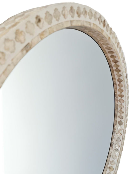 Mother Of Pearl Radiance Round Wall Mirror