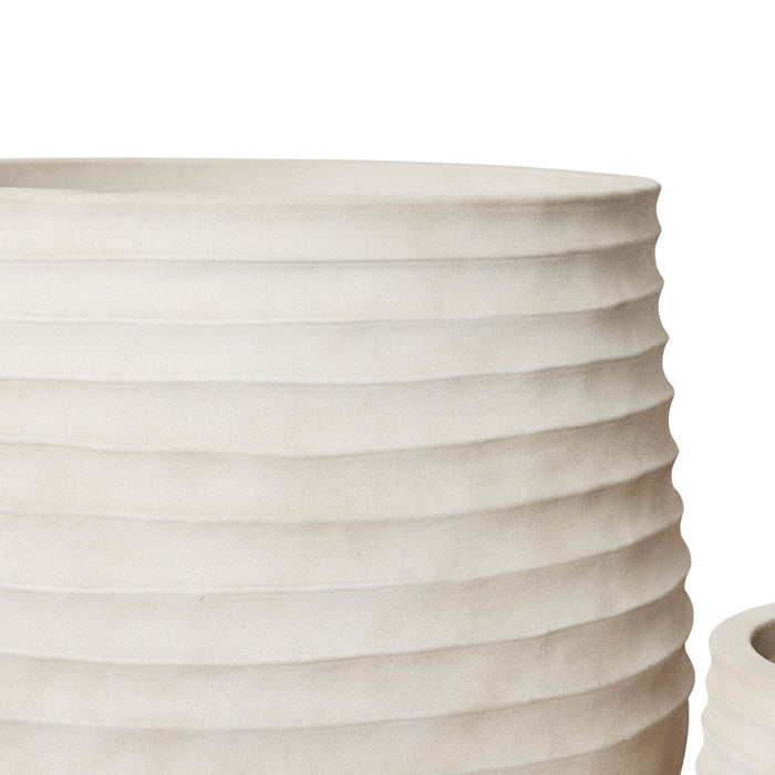 Knox Stonelite Planter Set of 3 (Outdoor) - Beige, 28cm (H)