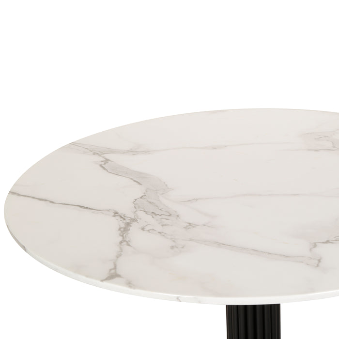 Vulcan Dining Table Marble Effect White Sevella