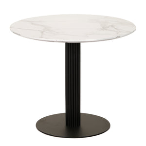 Vulcan Dining Table Marble Effect White Sevella